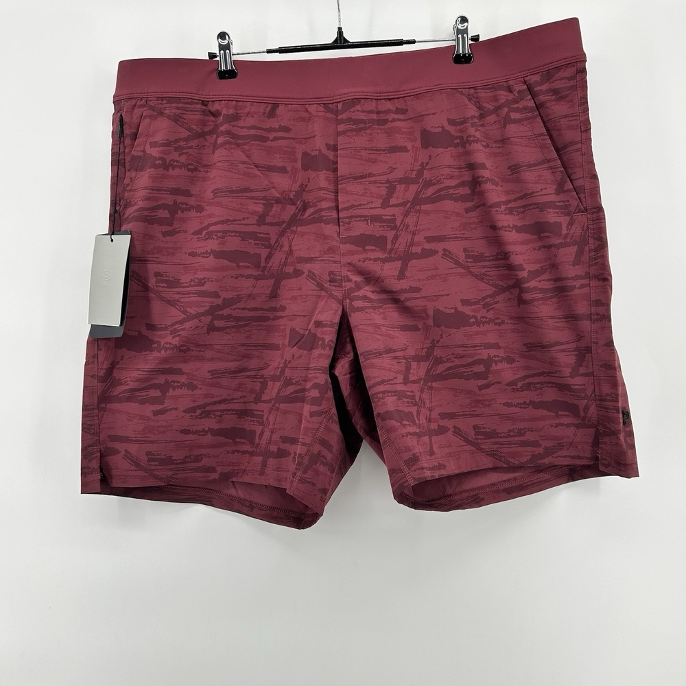 Public Rec Flex Shorts Mens 42x7.5 Maroon Hybrid Athletic Camp Beach  ‎ NWT